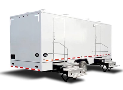 a luxury restroom trailer